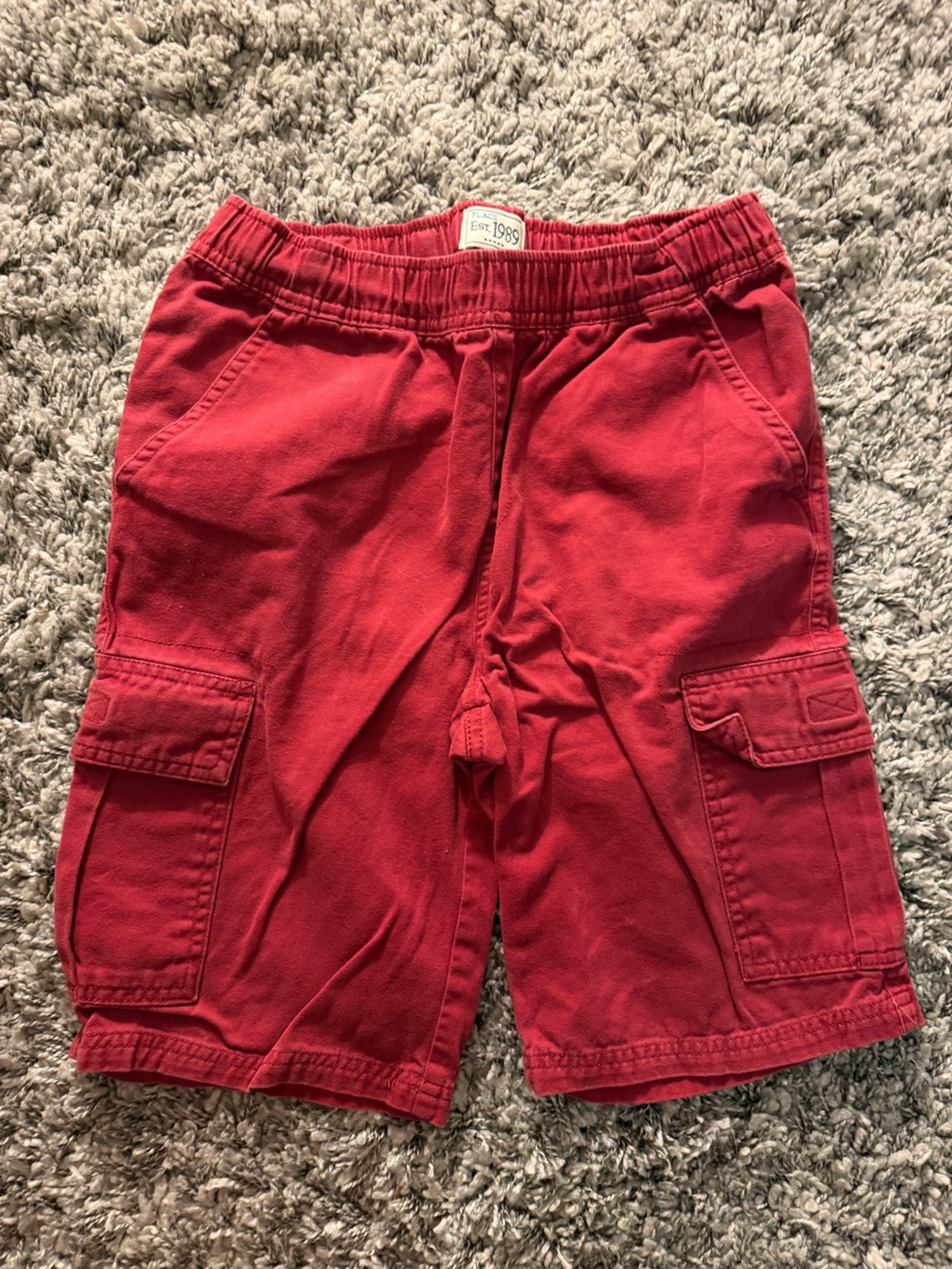 Place Deep Red Elastic Waist Jogger Pants